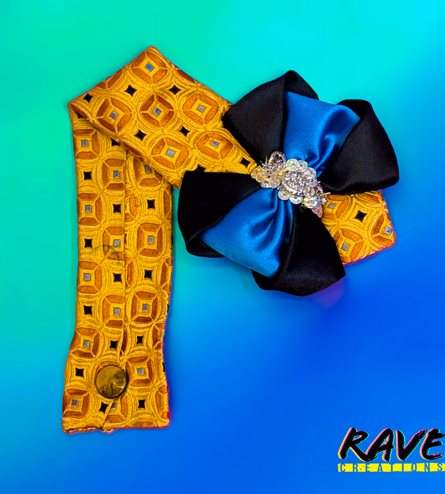 Golden Midnight Bracelet photographed against a vivid color-block backdrop.